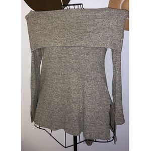 Long sleeve off the shoulder shirt